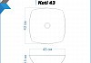 Комплект Teymi 3 в 1: раковина Kati 43 накладная + смеситель Ellie высокий, черный матовый + выпуск Teymi без перелива белый F01897 № 7