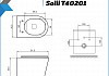 Унитаз подвесной Teymi Solli безободковый, сиденье микролифт T40201 № 3