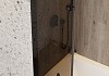 Шторка на ванну Teymi Anni S 1400х1000, тонированное стекло, профиль черный матовый, веревка для сушки одежды в комплекте F10111 № 19
