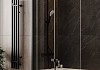 Шторка на ванну Teymi Anni 1400х1000, прозрачное стекло, профиль черный матовый, веревка для сушки одежды в комплекте F10110 № 17