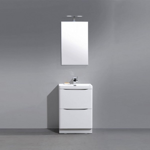 Комплект мебели для ванной BelBagno Ancona-N 60 bianco lucido напольная
