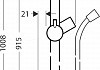 Душевая штанга Hansgrohe Unica S Puro 28631140 со шлангом Шлифованная бронза № 2