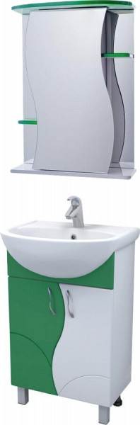 Комплект мебели для ванной Vigo Alessandro 4-55 зеленая