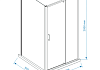 Душевой уголок BRAVAT Line без поддона с одной распашной дверью 90x90x200 (BS090.2113A) № 3