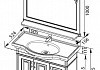 Комплект мебели для ванной Aquanet Валенса 100 белый краколет/серебро 180452 180452 № 11