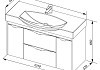 Комплект мебели для ванной Aquanet Франка 105 слоновая кость 183191 183191 № 14