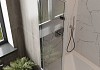 Шторка на ванну Teymi Anni 1400х1000, прозрачное стекло, профиль хром, веревка для сушки одежды в комплекте F10109 № 19