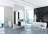 Комплект мебели для ванной Roca Ronda 70 белый глянец, антрацит  № 2
