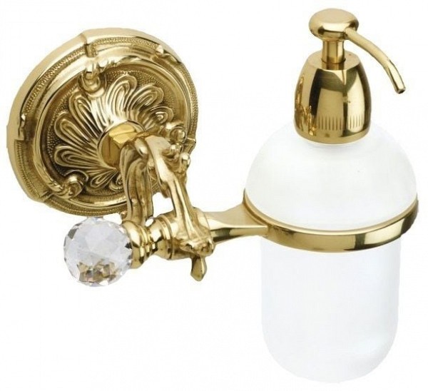 Дозатор для жидкого мыла подвеснойART&MAX Barocco Crystal античное золото AM-1788-Do-Ant-C