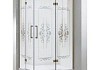 Душевая дверь Cezares Magic AH2 Royal Palace 120x100 левый прозрачное стекло с матовым узором бронза
