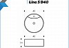 Комплект Teymi 3 в 1 для ванной: раковина Lina Pro D40 с полочкой + выпуск Teymi с переливом белый + сифон черный матовый F07455 № 3