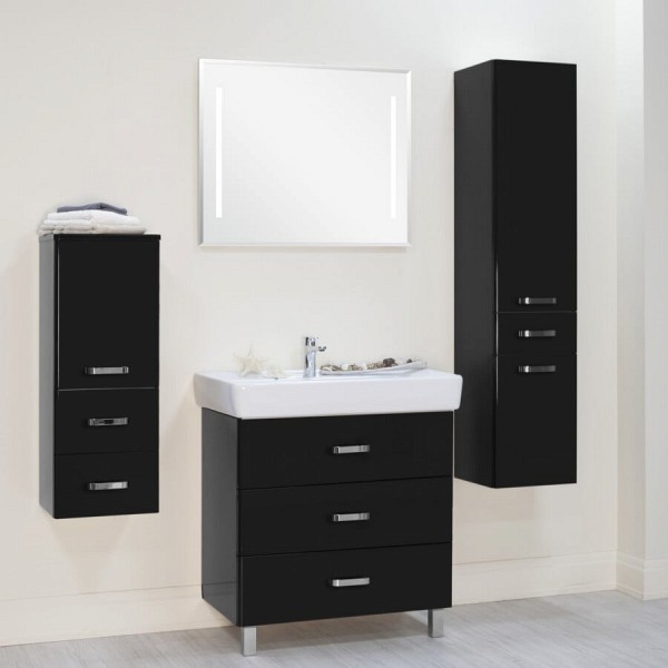 Комплект мебели для ванной Акватон Америна М 80 черная