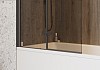 Шторка на ванну Teymi Anni S 1400х1000, тонированное стекло, профиль черный матовый, веревка для сушки одежды в комплекте F10111 № 4