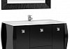 Комплект мебели для ванной Aquanet Мадонна 90 черная с кристаллами Swarovski