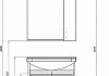 Комплект мебели для ванной Aquanet Донна 80 светлый дуб 168933 № 8