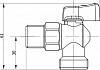 Шаровый кран Uni-Fitt 181N2300 1/2х3/4 нар-нар, для подключения стиральных и п/м машин № 3