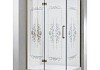 Душевая дверь Cezares Magic AH1 Royal Palace 120x100 левый матовое стекло с прозрачным узором золото