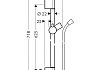 Душевая штанга Hansgrohe Unica S Puro 65 см со шлангом 28632670 № 2