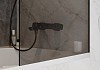Шторка на ванну Teymi Timo S 70х140, тонированное закаленное стекло, профиль черный матовый, веревка для сушки одежды в комплекте F10113 № 17