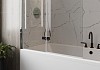 Шторка на ванну Teymi Anni 1400х1000, прозрачное стекло, профиль хром, веревка для сушки одежды в комплекте F10109 № 4