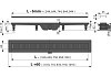 Водоотводящий желоб AlcaPlast с порогами для перфорированной решетки, черный-мат, APZ10BLACK-550M № 2