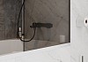 Шторка на ванну Teymi Timo S 70х140, тонированное закаленное стекло, профиль черный матовый, веревка для сушки одежды в комплекте F10113 № 4