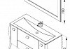 Комплект мебели для ванной Aquanet Мадонна 120 черная с кристаллами Swarovski 168916 168916 № 5