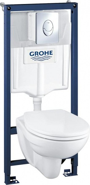Комплект Grohe Solido 39192000 Унитаз подвесной + инсталляция + кнопка