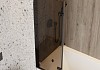 Шторка на ванну Teymi Anni S 1400х1000, тонированное стекло, профиль черный матовый, веревка для сушки одежды в комплекте F10111 № 5