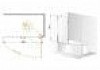Шторка для ванной Cezares Verona V21 120x145 левая текстурное стекло № 2
