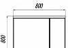 Зеркальный шкаф Акватон Брук 80 со светильником 1A200602BC010 1A200602BC010 № 3