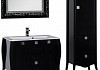 Комплект мебели для ванной Aquanet Мадонна 90 черная с кристаллами Swarovski 168918 № 5