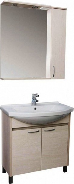 Комплект мебели для ванной Aquanet Донна 80 беленый дуб