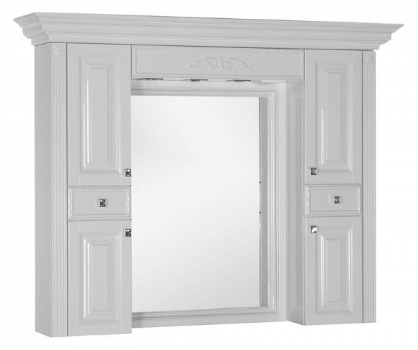 Зеркальный шкаф Aquanet Кастильо 140 белый