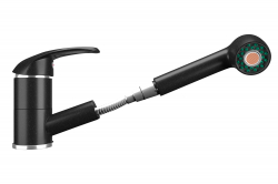 Превью фото Смеситель для кухни Ulgran U-002 (344) ультра-черный № 1