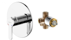 Превью фото Смеситель встраиваемый в стену Bravat Stream F837CP-SET № 1