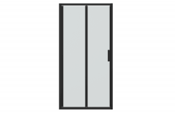 Превью фото Душевая дверь Bravat Blackline BD100.4121B 100х200 № 1