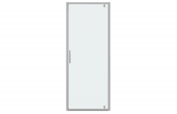 Превью фото Душевая дверь в нишу Bravat Drop 80x200 распашная № 1