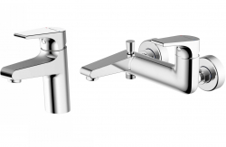 Превью фото Набор смесителей для ванны Bravat Vega F119177C-SET № 1