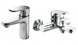 Превью фото Набор смесителей для ванны Bravat Pure F105161C-SET № 1