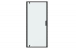 Превью фото Душевая дверь Bravat Blackline 100x200 BD100.4111B распашная, черный № 1