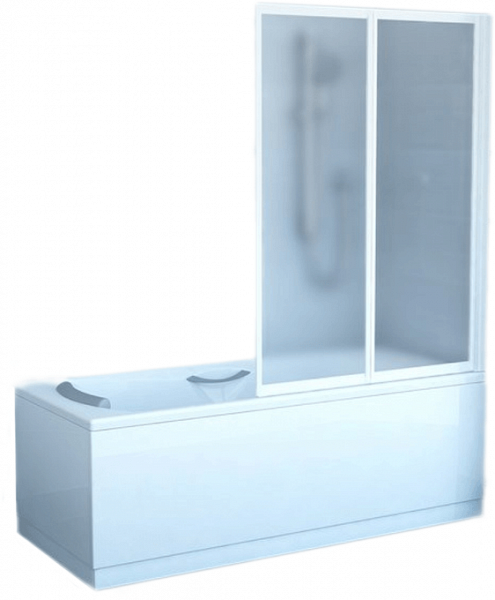 Шторка на ванну Ravak VS2 105 Transparent, профиль белый