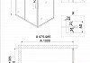 Душевое ограждение Niagara Nova NG-42-10AG-A110G 100x110x190 прямоугольник, дверь раздвижная NG-42-10AG-A110G № 4
