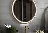 Зеркало настенное с подсветкой в ванную круглое Teymi Lina Supernova Gold D80 LED сенсор антипар T20123 T20123 № 17