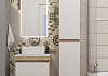 Тумба подвесная с раковиной для ванной 55 см Teymi Ritta корпус дуб фасад белый раковина Helmi Mini 40 F15061 № 4