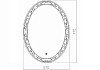 Зеркало Azario Нанси 570x770, LED-подсветка, сенсорный выключатель ФР-00000935 № 3