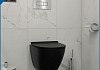 Инсталляция с унитазом комплект 7 в 1 Teymi унитаз подвесной безободковый торнадо черный Lina Pro Vortex Black кнопка нержавеющая сталь F14962 № 3