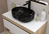 Раковина для ванной накладная Teymi Solli 48 artceramic цвет мрамор черный матовый T50387 № 4