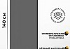 Шторка на ванну Teymi Timo S 70х140, тонированное закаленное стекло, профиль черный матовый, веревка для сушки одежды в комплекте F10113 № 15