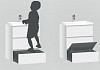 Комплект мебели для ванной Am.Pm Gem S 60 напольная  № 6